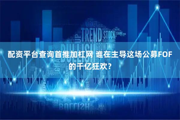 配资平台查询首推加杠网 谁在主导这场公募FOF的千亿狂欢？